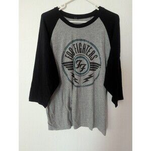 Foo Fighters Tour 3/4 Sleeve Shirt Baseball Tee Pre Owned No Size Tag